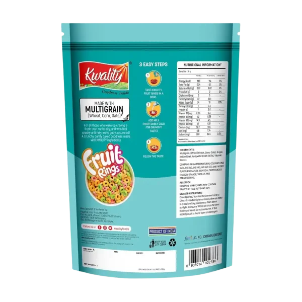 Kwality Rings Fruit Rings 375g Pouch - Kwality Foods